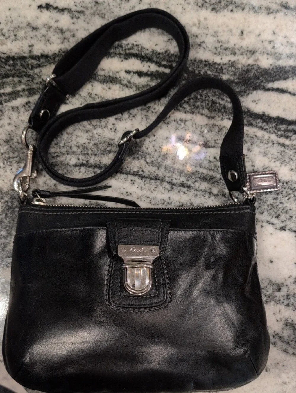Coach Poppy Legacy Leather Flap Push-Lock Mini Crossbody Bag - RARE